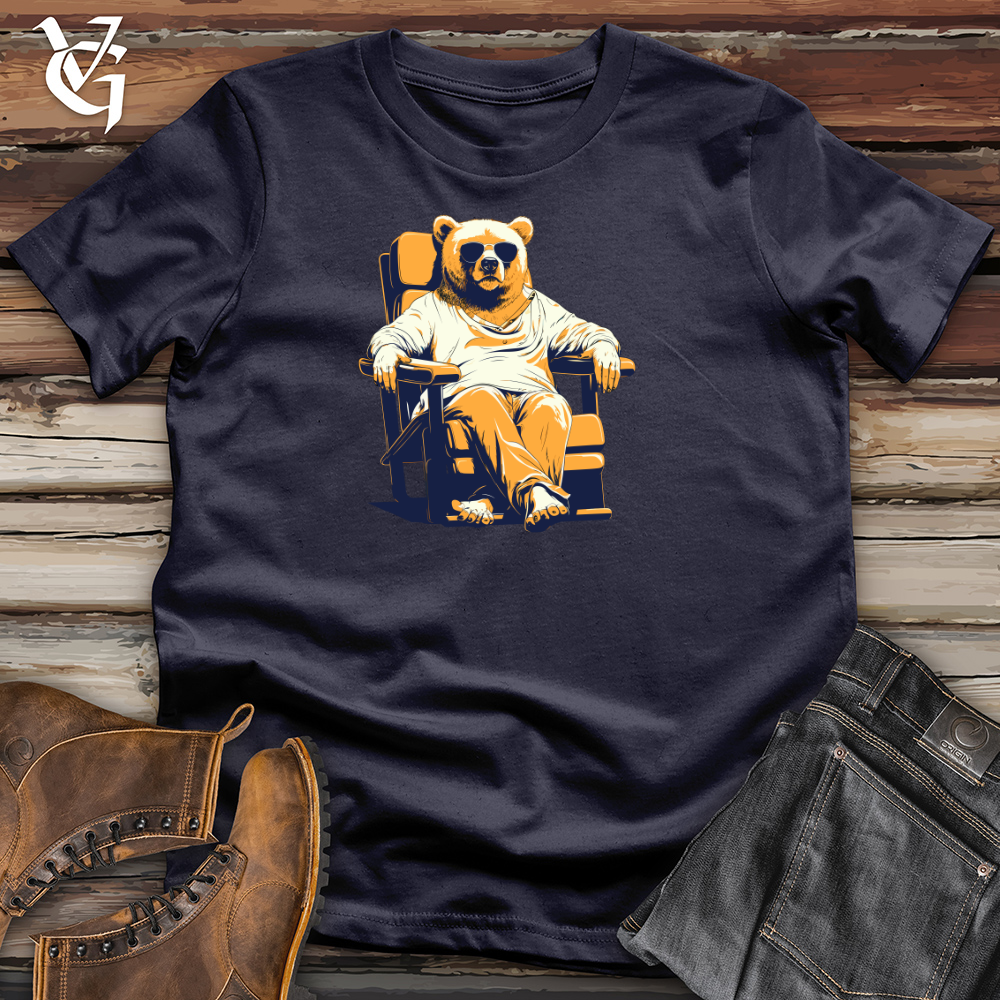 Retro Lounging Bear 01 Cotton Tee