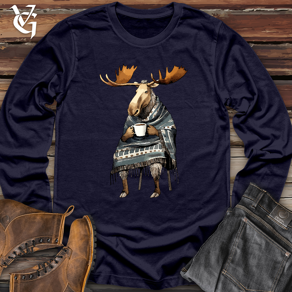 Coffee Drinking Moose Long Sleeve