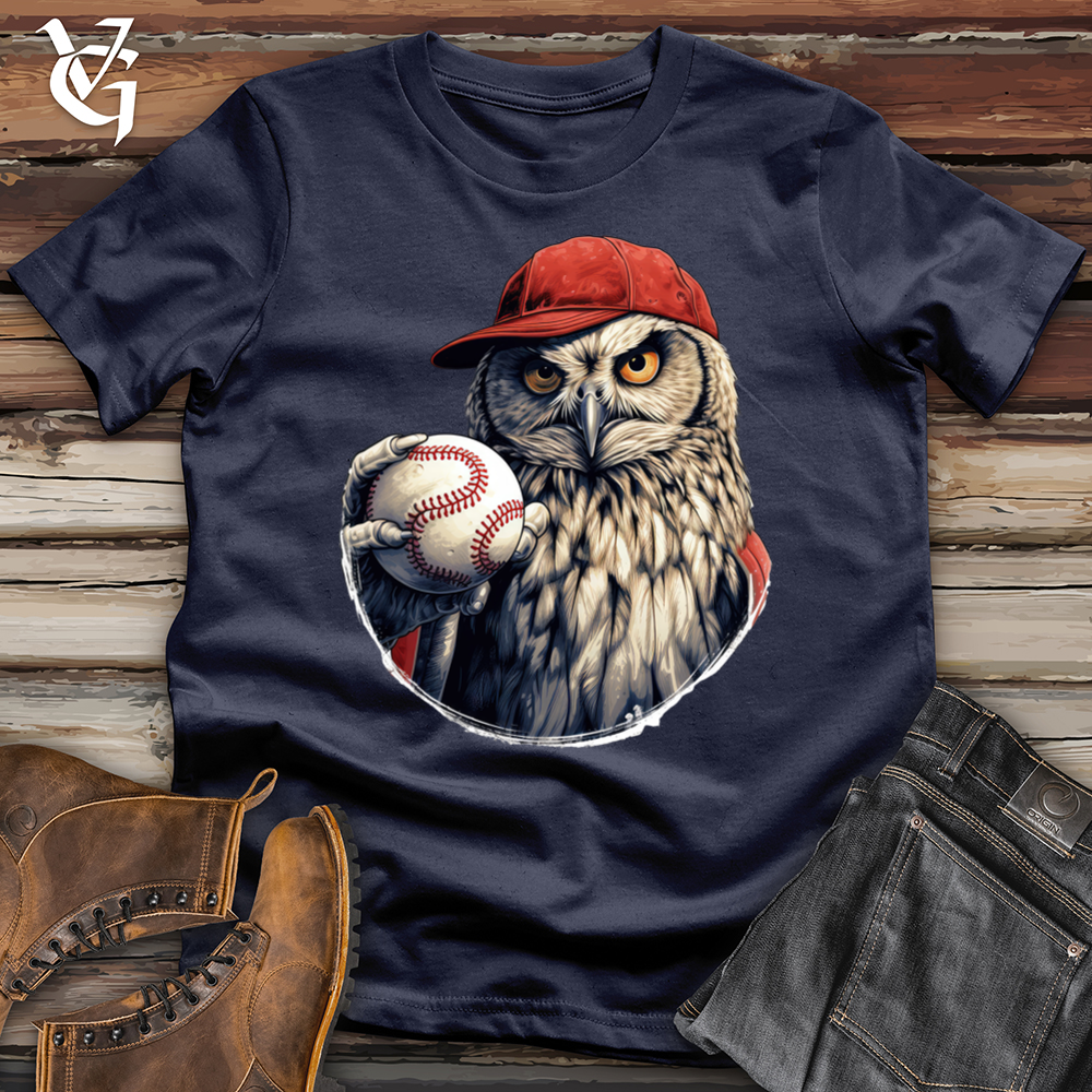 Owl Baseball Pitcher Softstyle Tee