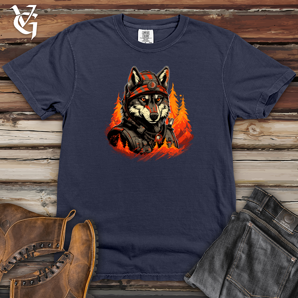 Firefighter Wolf Bravery Heavy Cotton Comfort Colors Tee