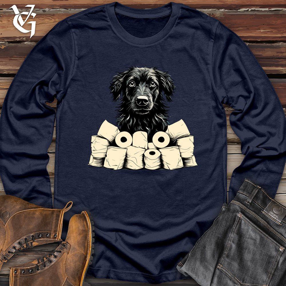 Paper Roll Patrol Black Shepherd Softstyle Long Sleeve