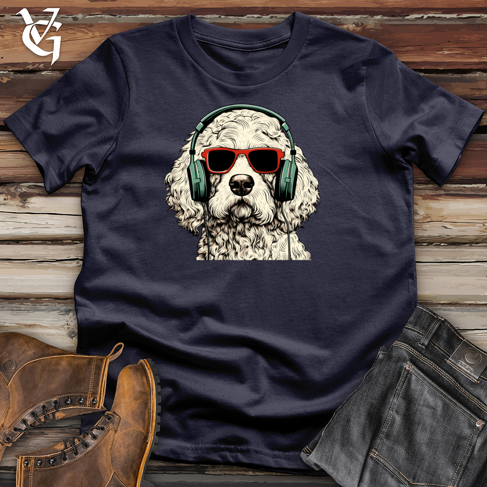 Doodle Dog Soundwave Vibes Cotton Tee