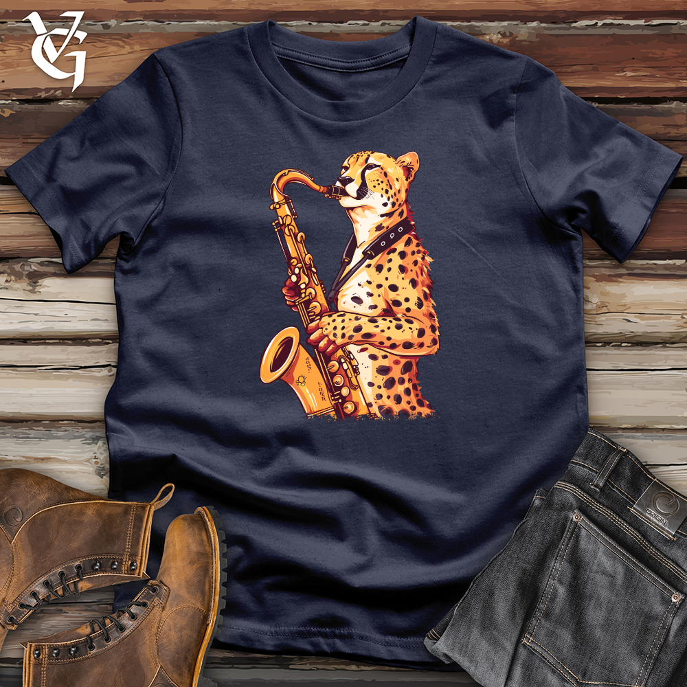 Cheetah Saxophone Groove Softstyle Tee