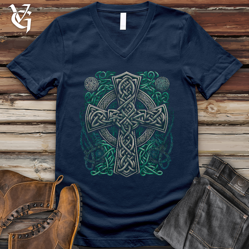 Celtic Crosses V- Neck Tee