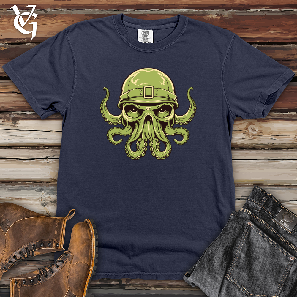 Helmeted Octopus Army Prowess Heavy Cotton Comfort Colors Tee