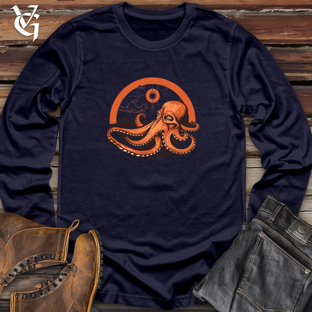 Retro Sleeping Octopus 01 Long Sleeve