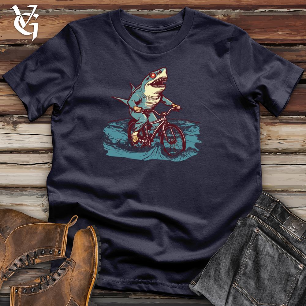 Surfing Shark Wheels Cotton Tee