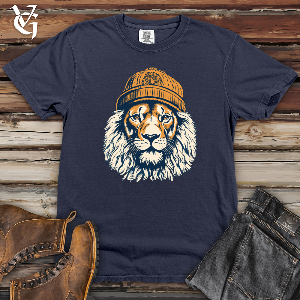 Retro Pompom Snow Hat Lion Heavy Cotton Comfort Colors Tee