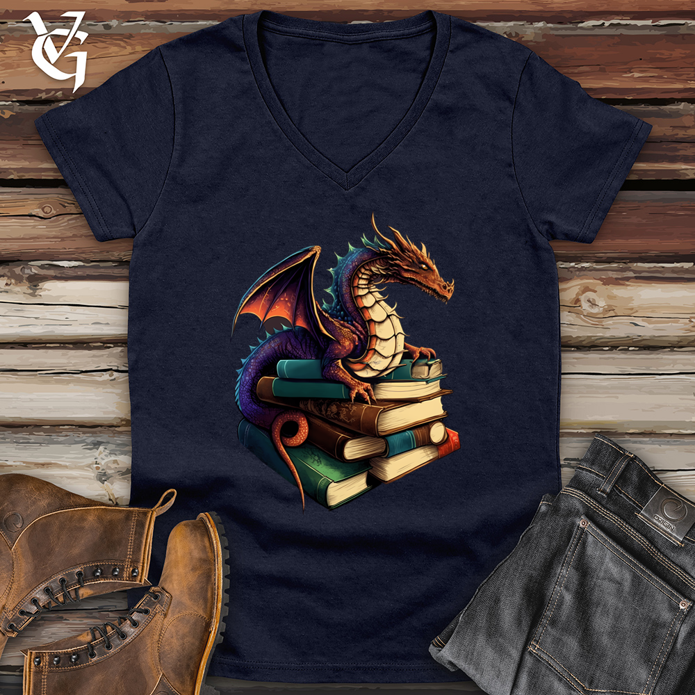 Dragon Book Hoarder Softstyle V-Neck