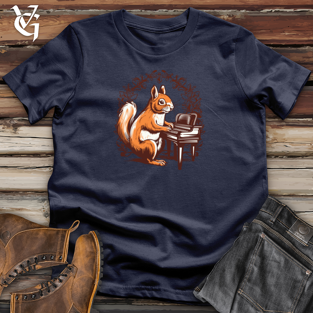 Retro Piano Squirrel 01 Softstyle Tee