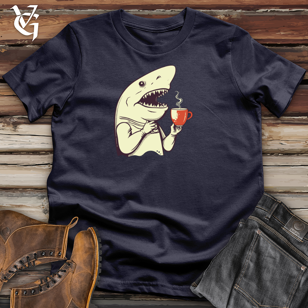 Caffeinated Shark Thoughts Cotton Tee