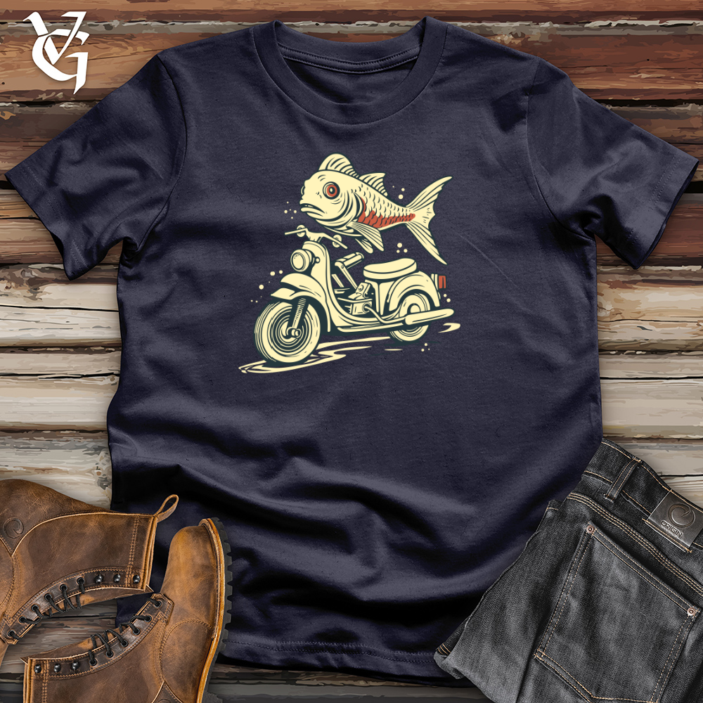 Fish Scooter Escape Cotton Tee