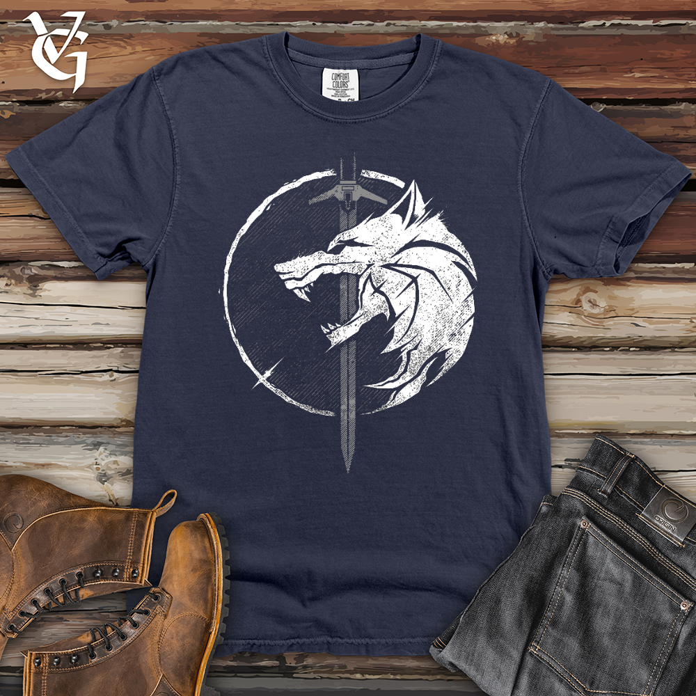 Viking Goods Sword and The Wolf Heavy Cotton Comfort Colors Tee Black / L