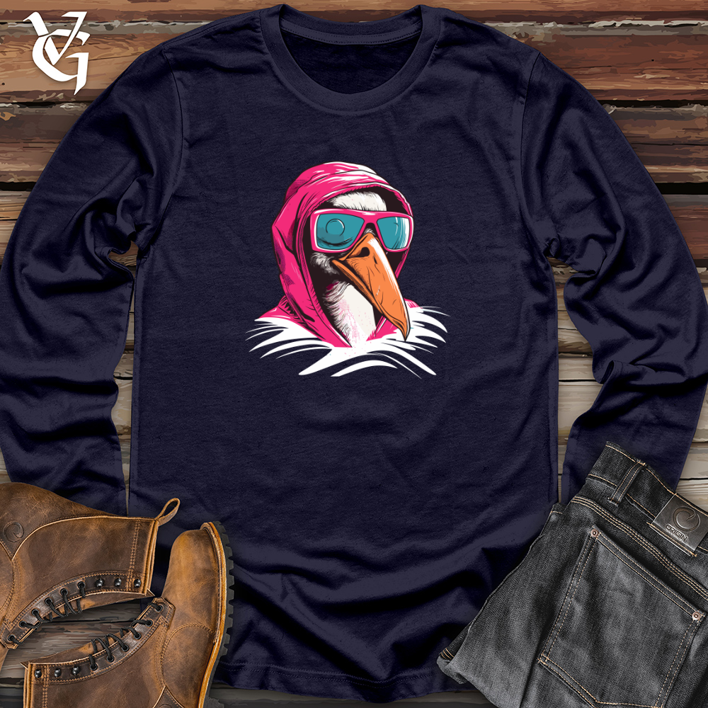 Vintage Ski Masked Flamingo Long Sleeve