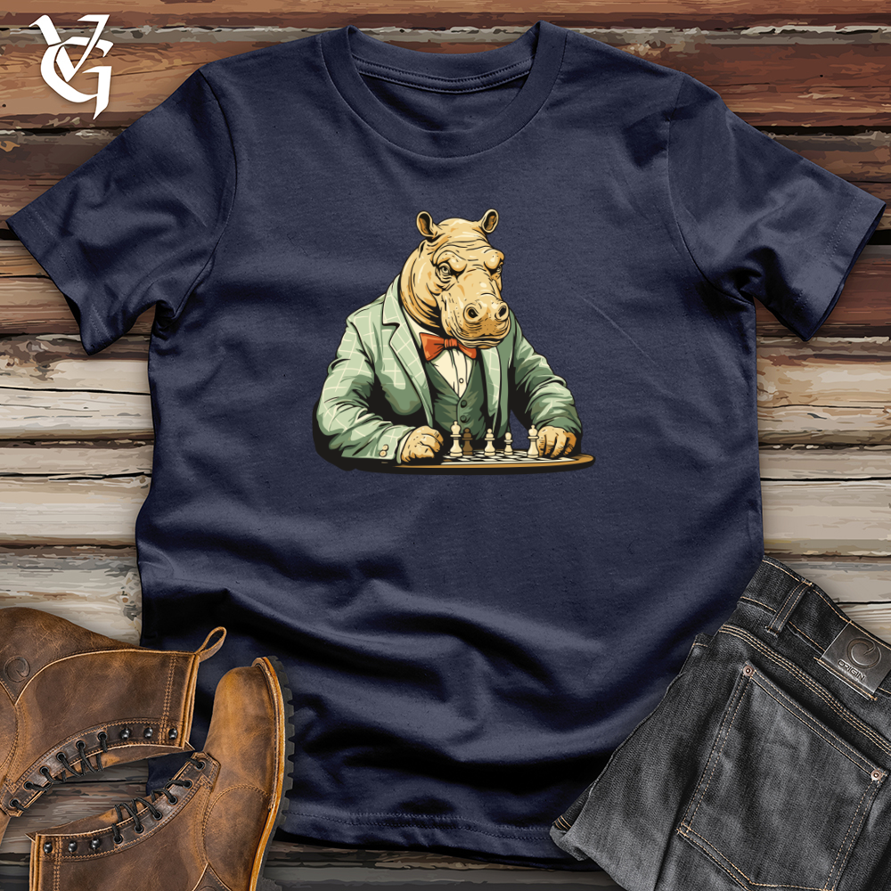 Hippopotamus Brain Game Chess Battle Softstyle Tee