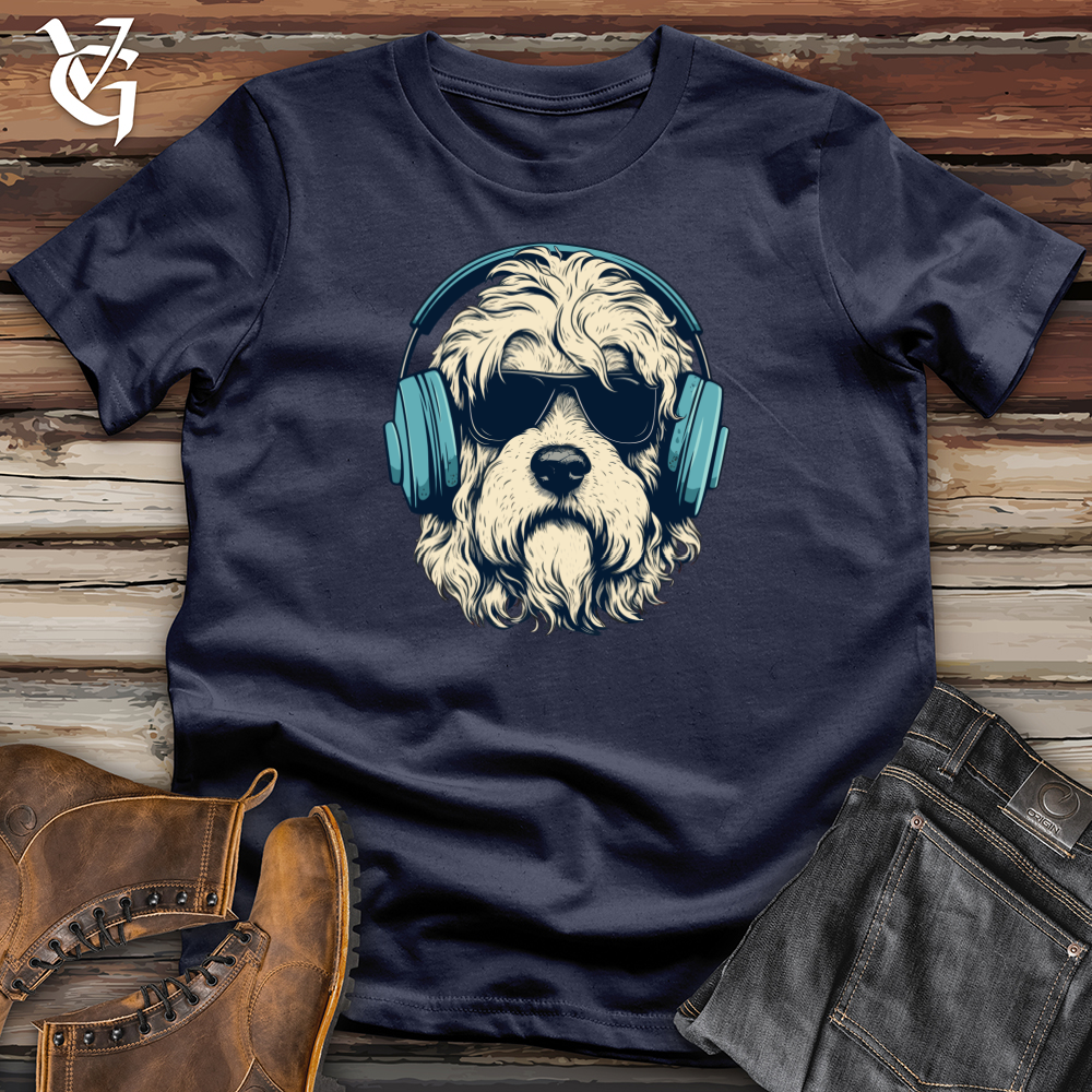 Headphone Rocking Doodle Pooch Softstyle Tee