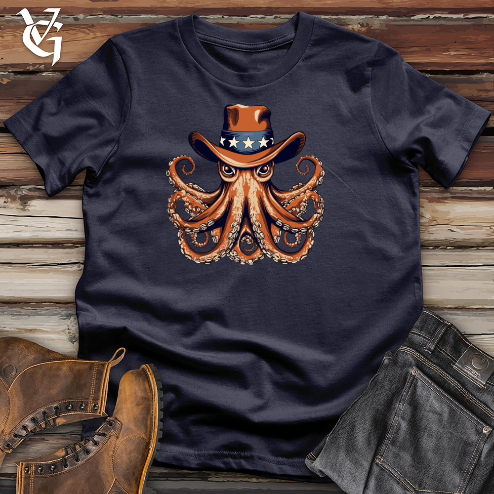 Vintage Cowboy Octopus Cotton Tee