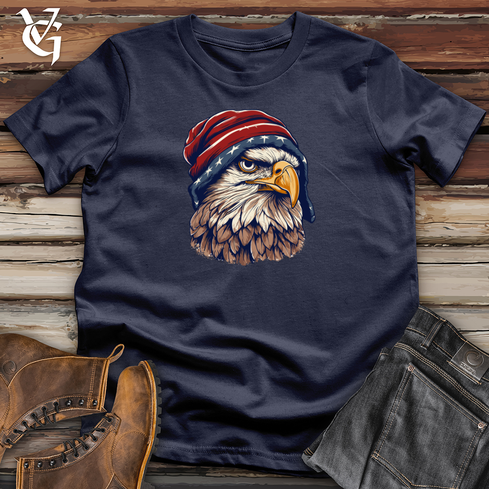 Retro Beanie Wearing Eagle Softstyle Tee