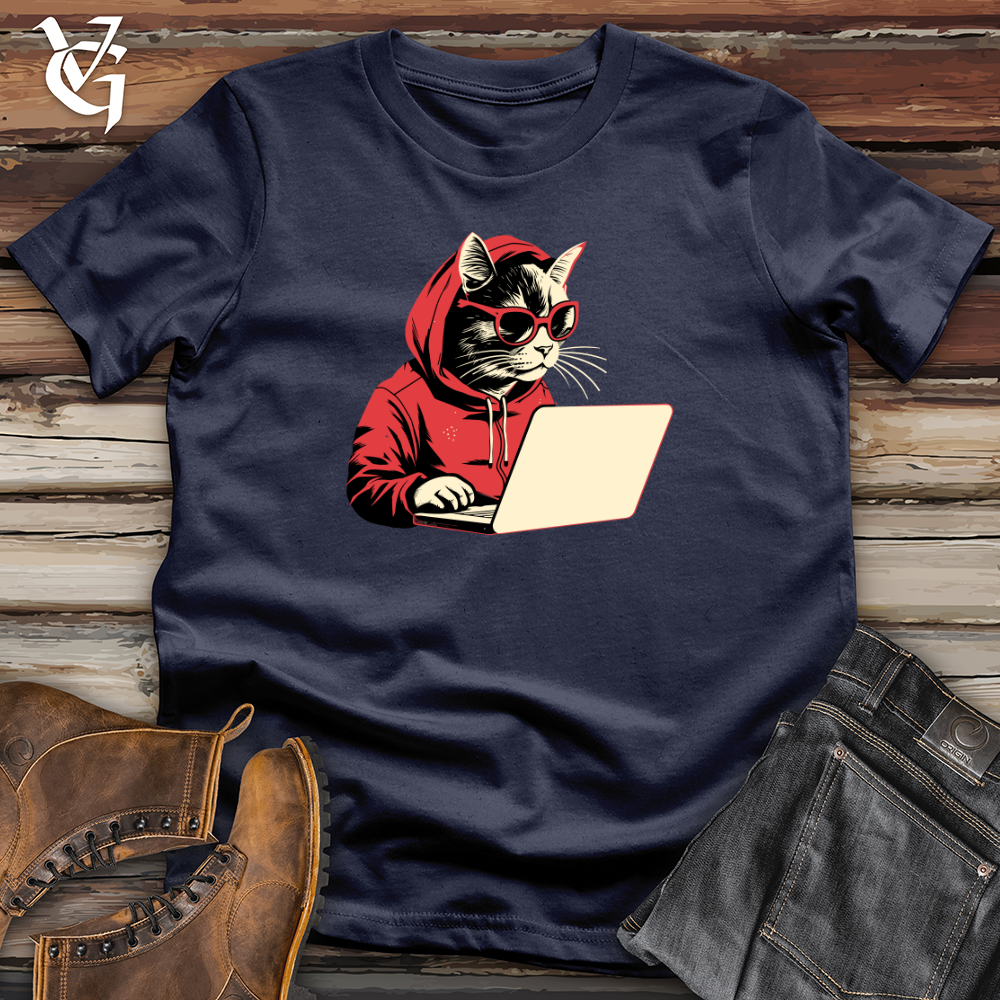 Retro Techy Cat Softstyle Tee