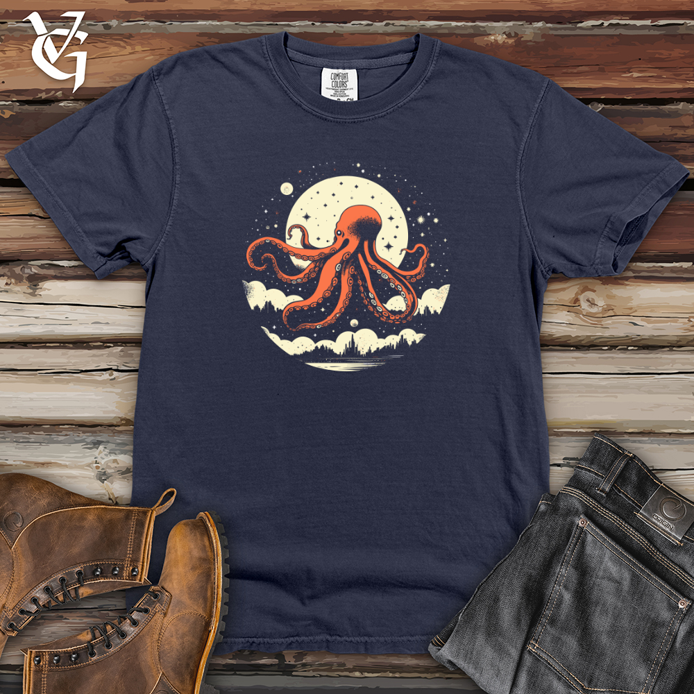 Vintage Cosmic Flight Octopus Heavy Cotton Comfort Colors Tee