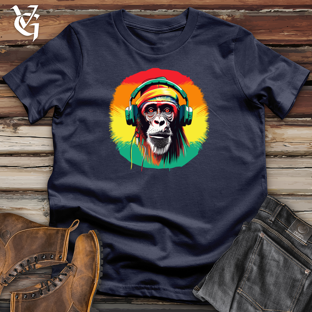 Chimpanzee Music Headphones Softstyle Tee