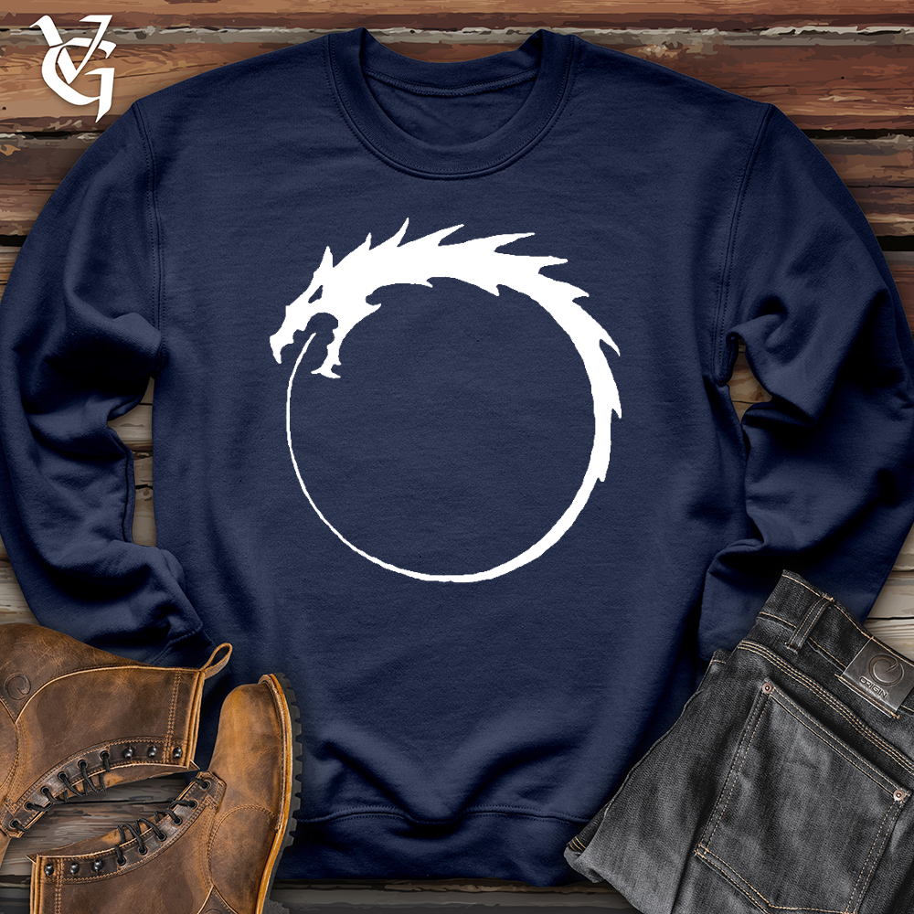 Dragon Circle White Crewneck