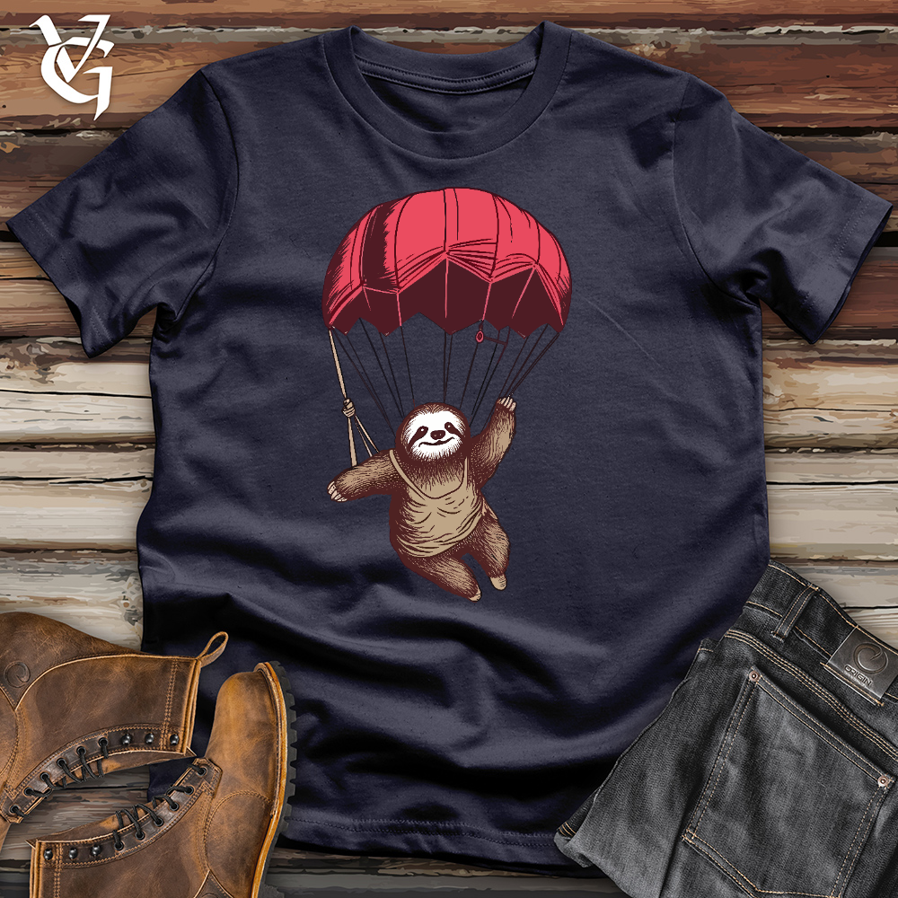 Skydiving Sloth Cotton Tee