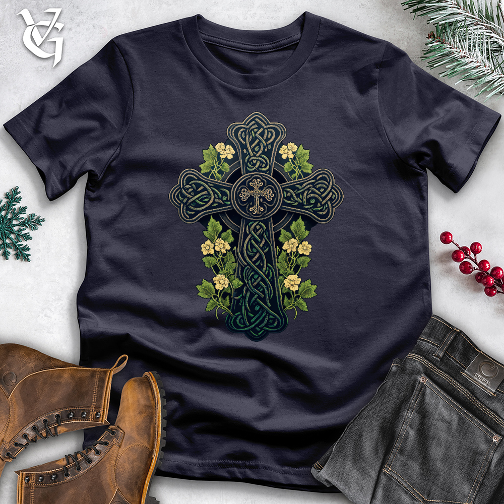 Celtic Cross Garden Cotton Tee