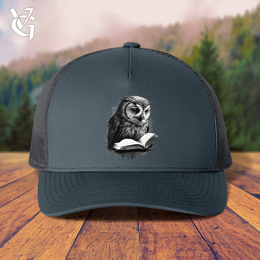 Owl Reading Book Trucker Cap