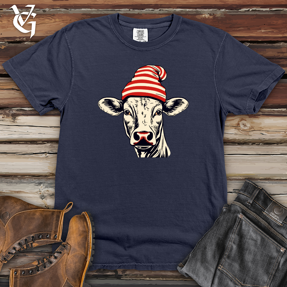 Striped Beanie Bovine Heavy Cotton Comfort Colors Tee