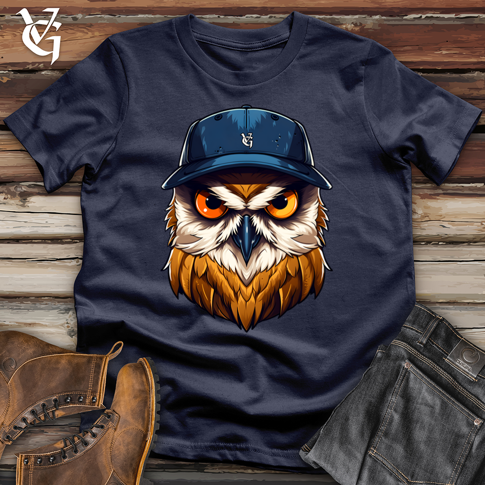 owl wearing a baseball cap Softstyle Tee