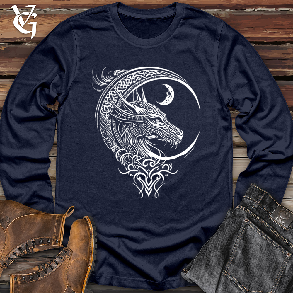 Celtic Dragon and Moon Softstyle Long Sleeve