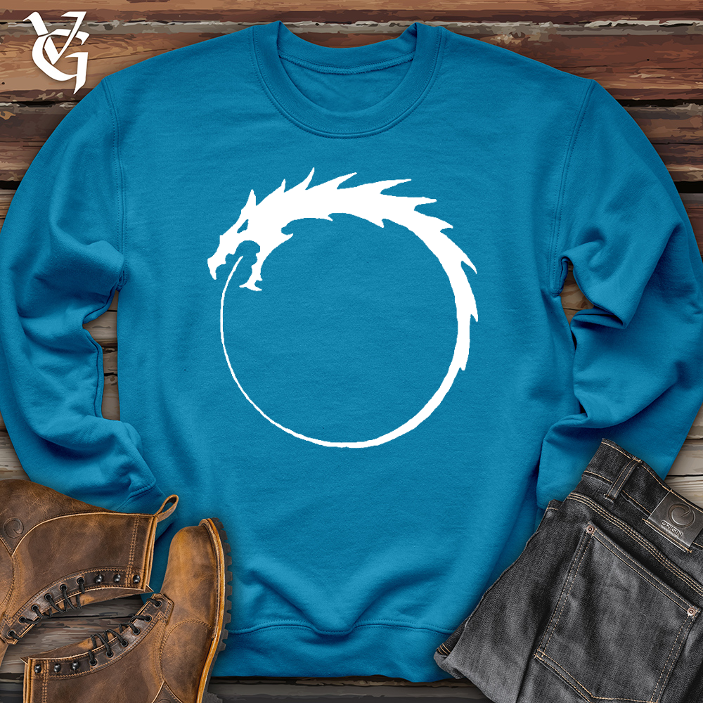 Dragon Circle White Crewneck