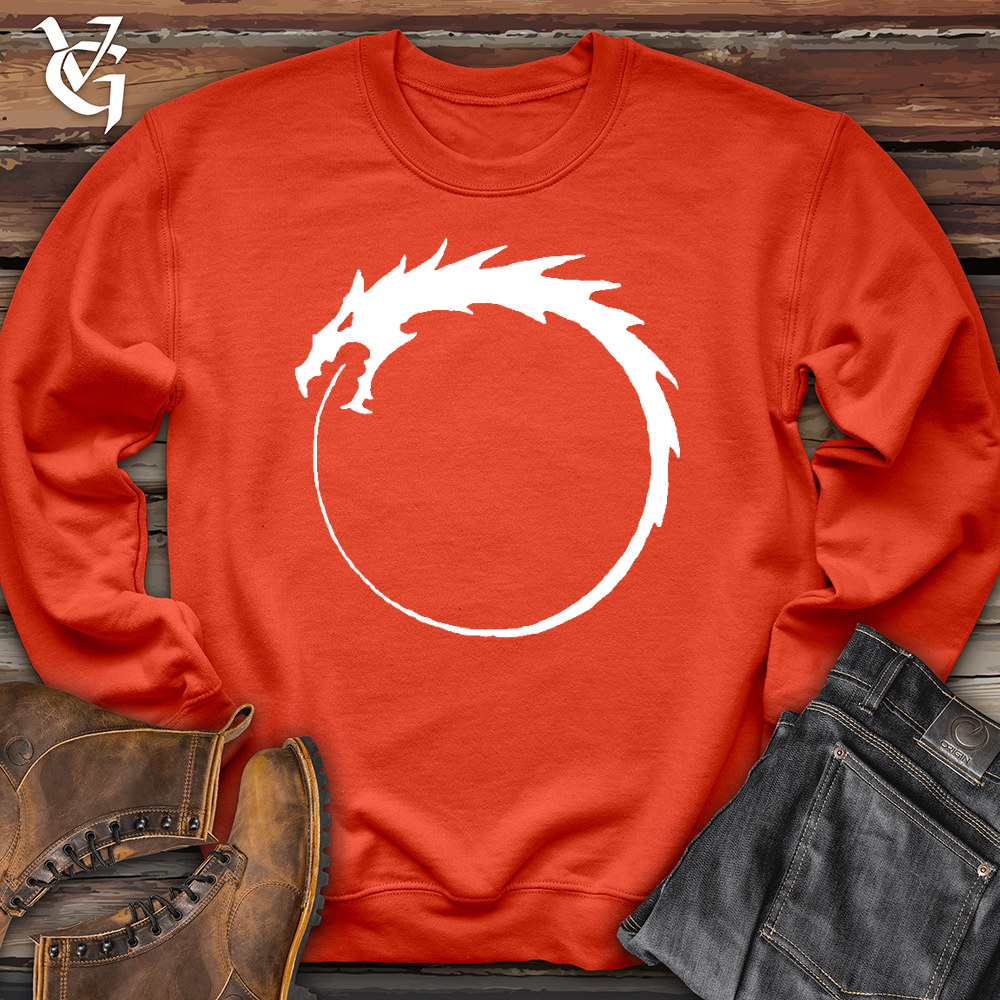 Dragon Circle White Crewneck