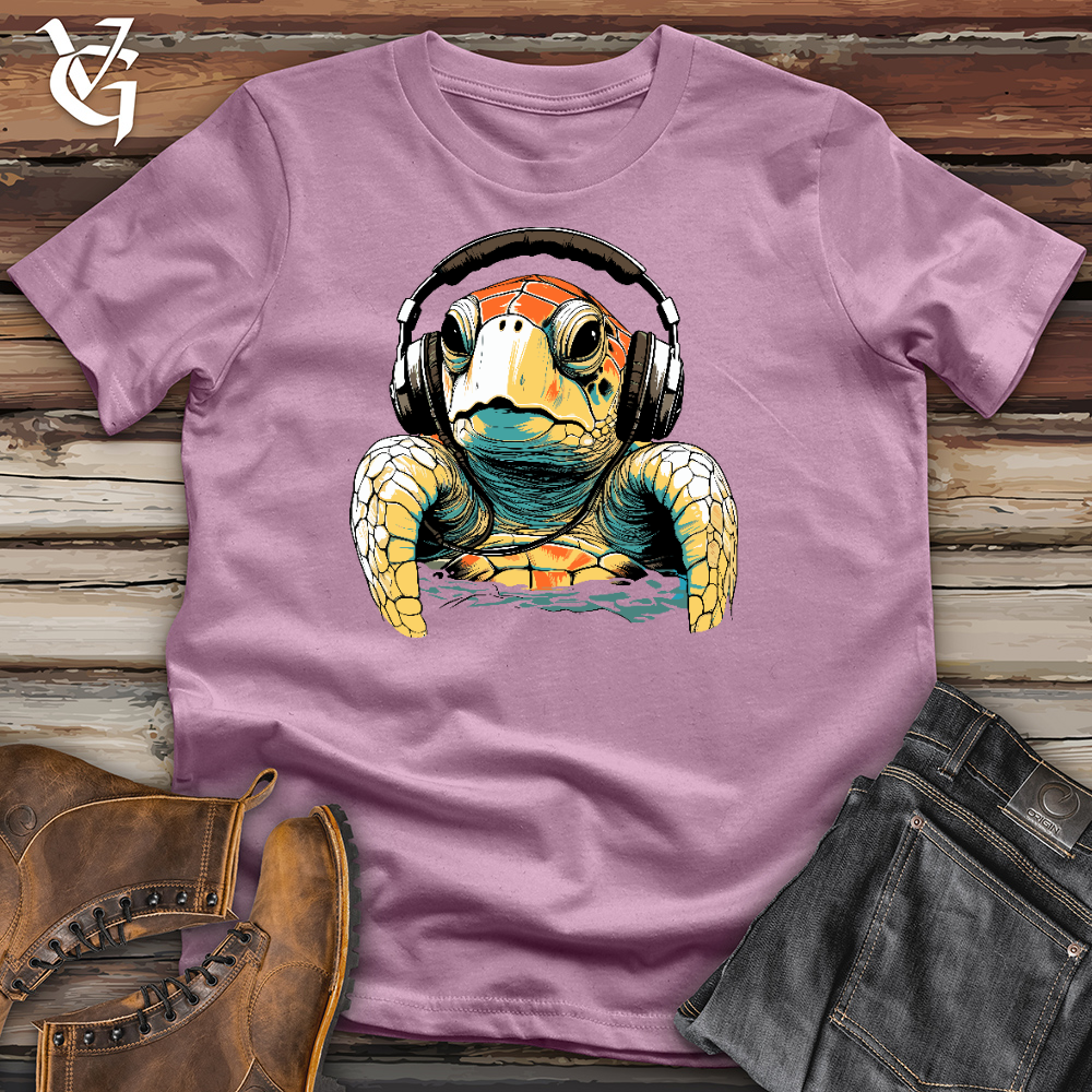 Turtle With Headphone Cotton Tee