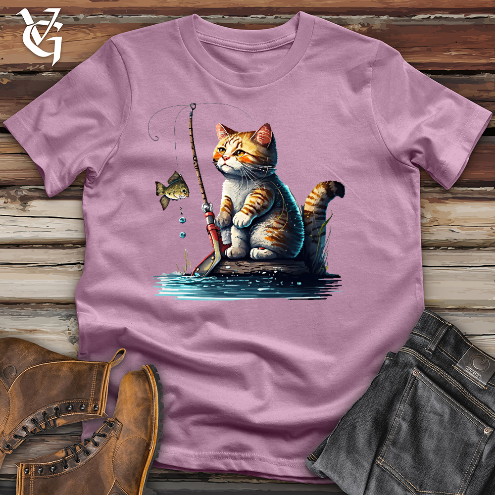 Cat Fishing Cotton Tee