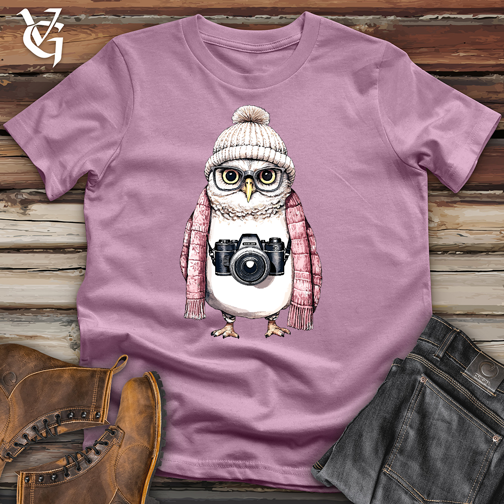 Owl Photographer Cotton Tee