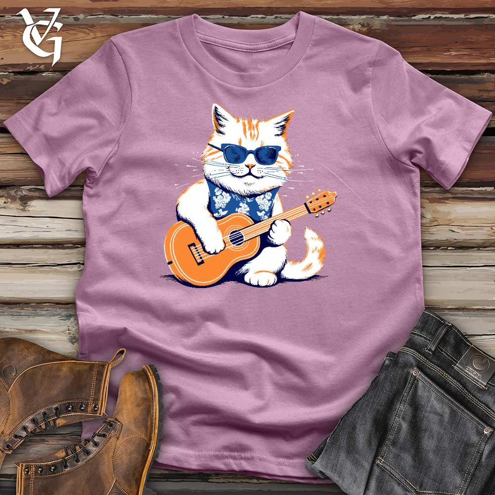 Ukulele Cat Serenade Cotton Tee