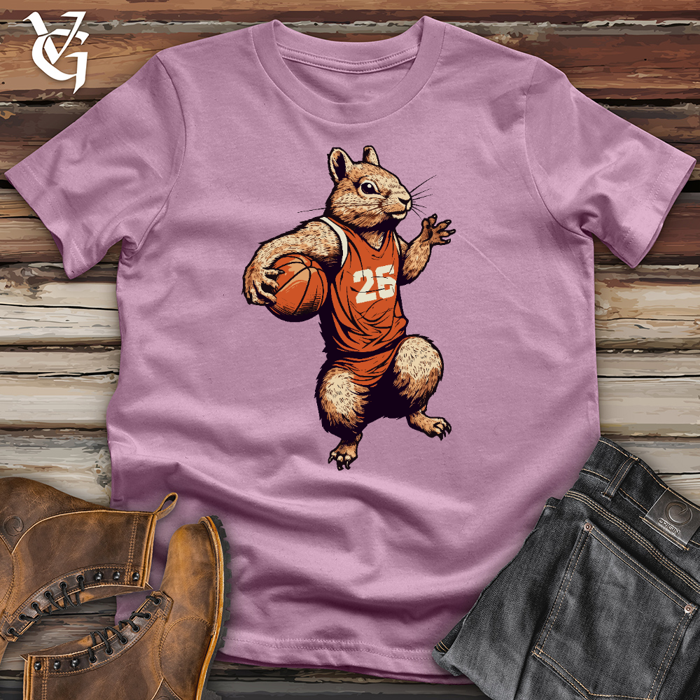 A Squirrel Playing Basketball Cotton Tee