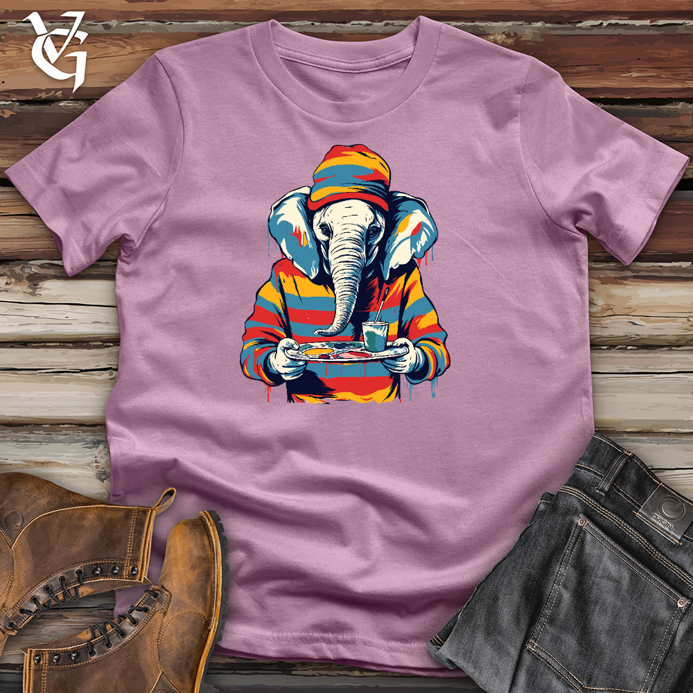 Brushstroke Elephant Artist Cotton Tee