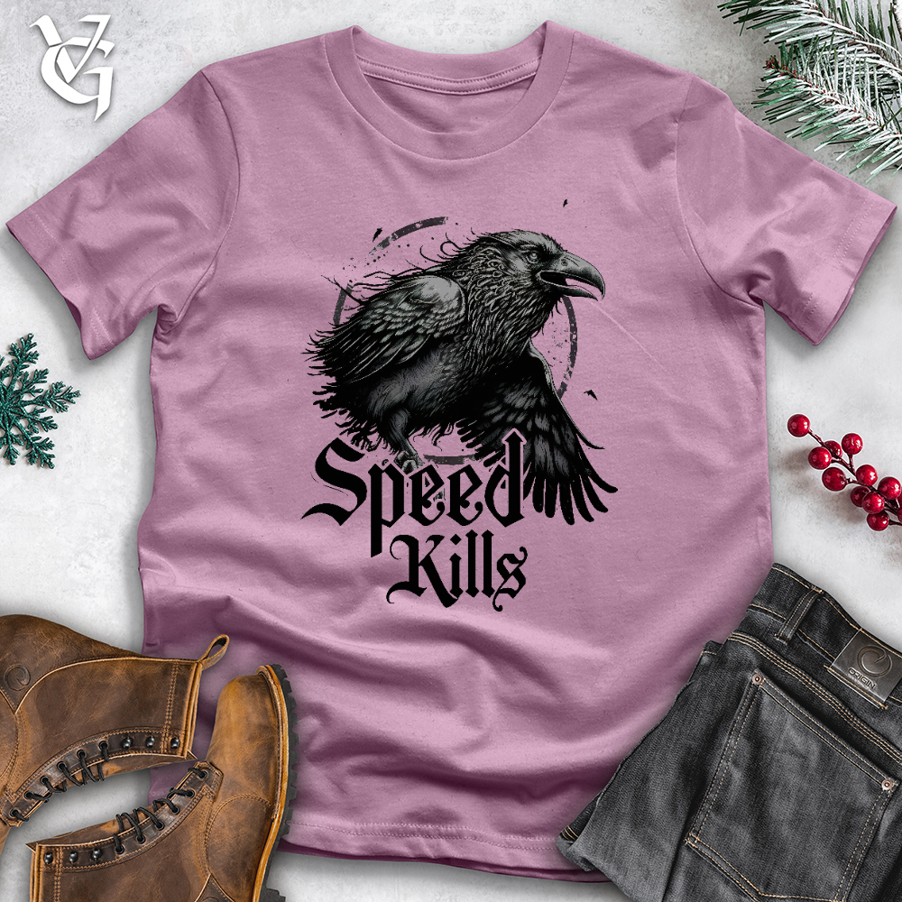 Speed Kills Black Cotton Tee