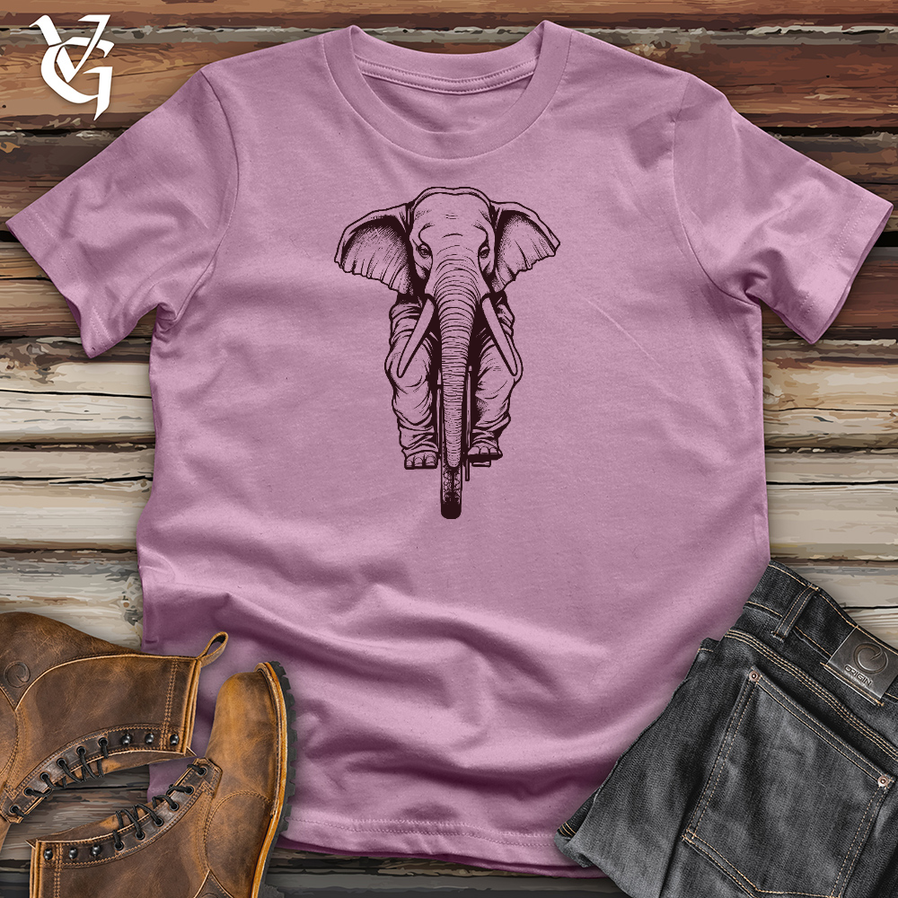 Elephant Riding a Cycle Cotton Tee