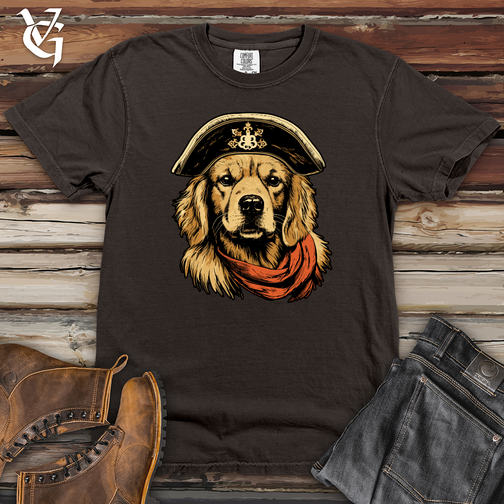 Pirate Pup Golden Retriever Heavy Cotton Comfort Colors Tee