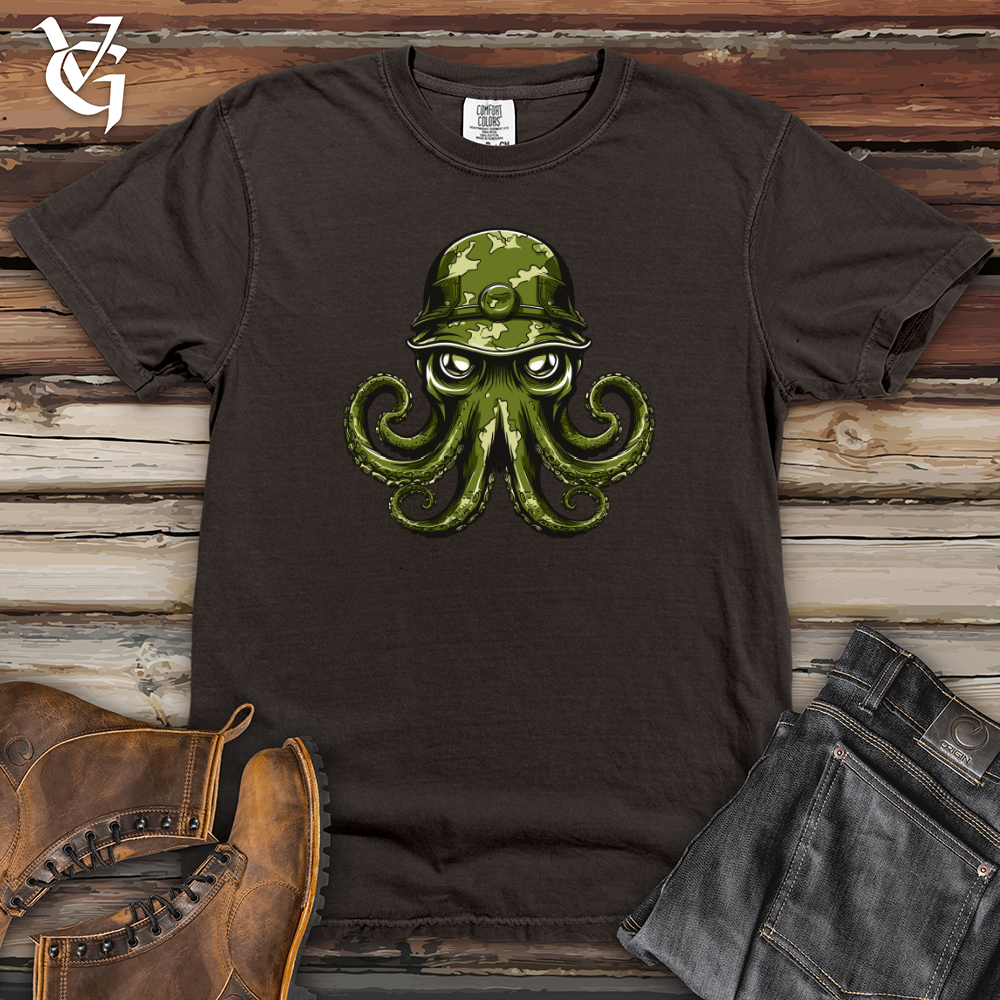 Octopus Commando Helmeted Brigade Heavy Cotton Comfort Colors Tee