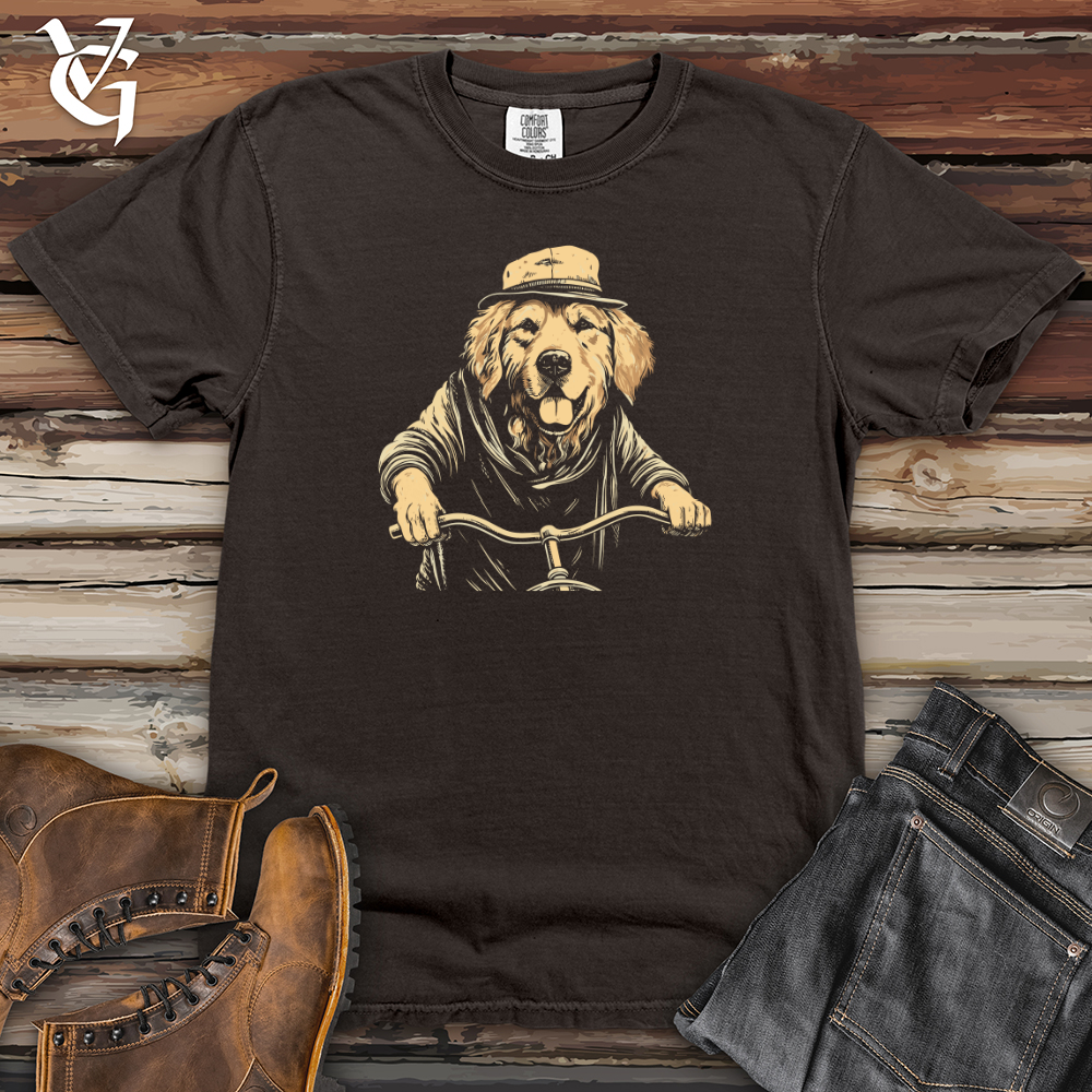 Retro Cruiser Golden Retriever Heavy Cotton Comfort Colors Tee