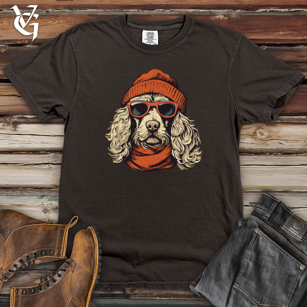 Winter Beanie Doodle Pooch Heavy Cotton Comfort Colors Tee