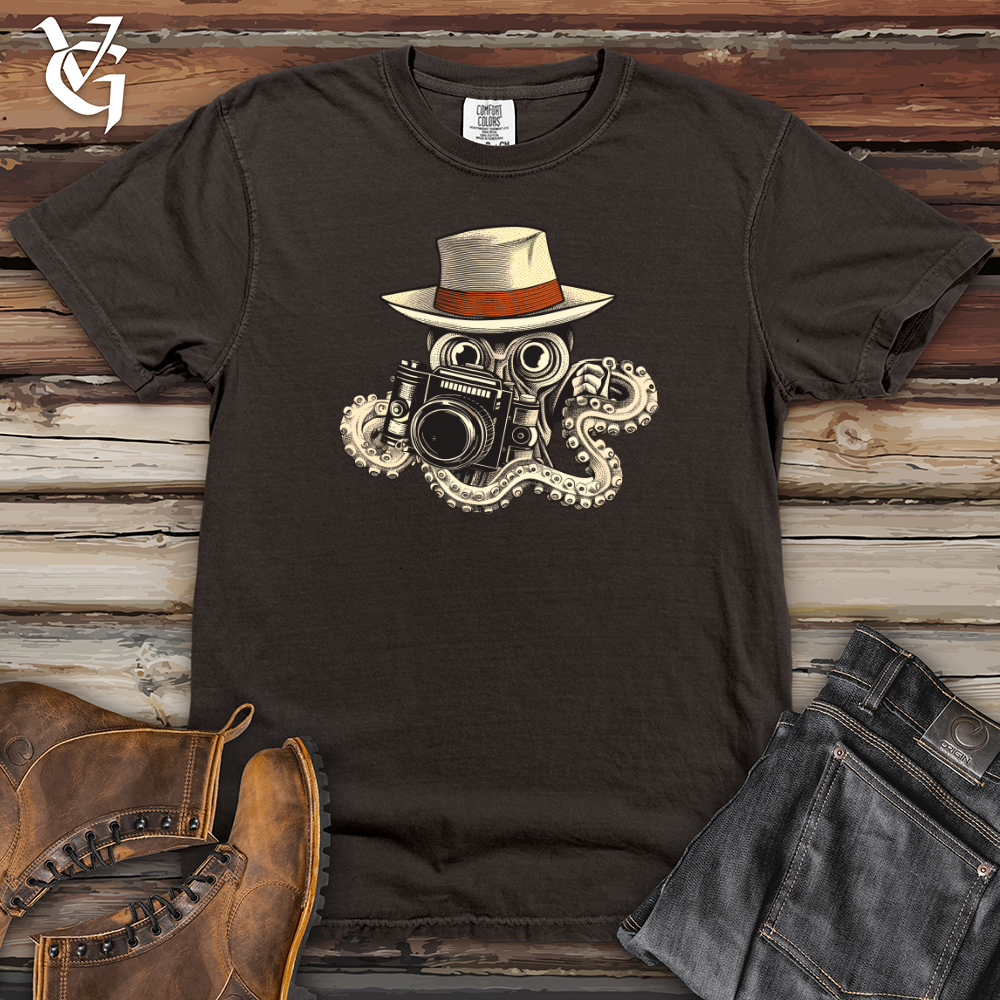 Octopus Capturing Essence Clicks Heavy Cotton Comfort Colors Tee