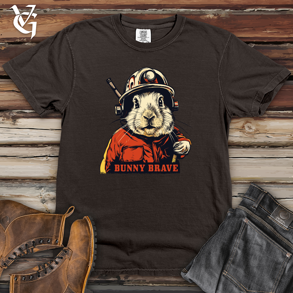 Bunny Brave Firefighter Heavy Cotton Comfort Colors Tee