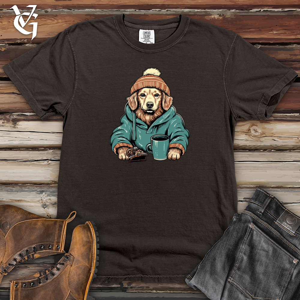 Cozy Cocoa Golden Retriever Heavy Cotton Comfort Colors Tee