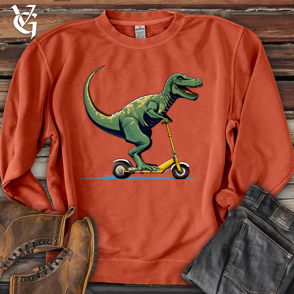 Dino Scoot Banjo Bison Pigment-Dyed Crewneck